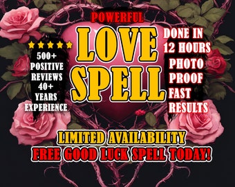 Powerful Love Spell | Make Them Love You | Relationship Spell | Love Binding | Same Day Casting