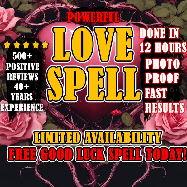 Powerful Love Spell | Make Them Love You | Relationship Spell | Love Binding | Same Day Casting