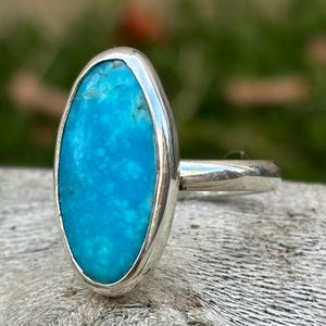Sterling Silver Ring with Vintage Turquoise