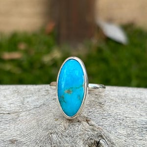 Sterling Silver Ring with Vintage Turquoise