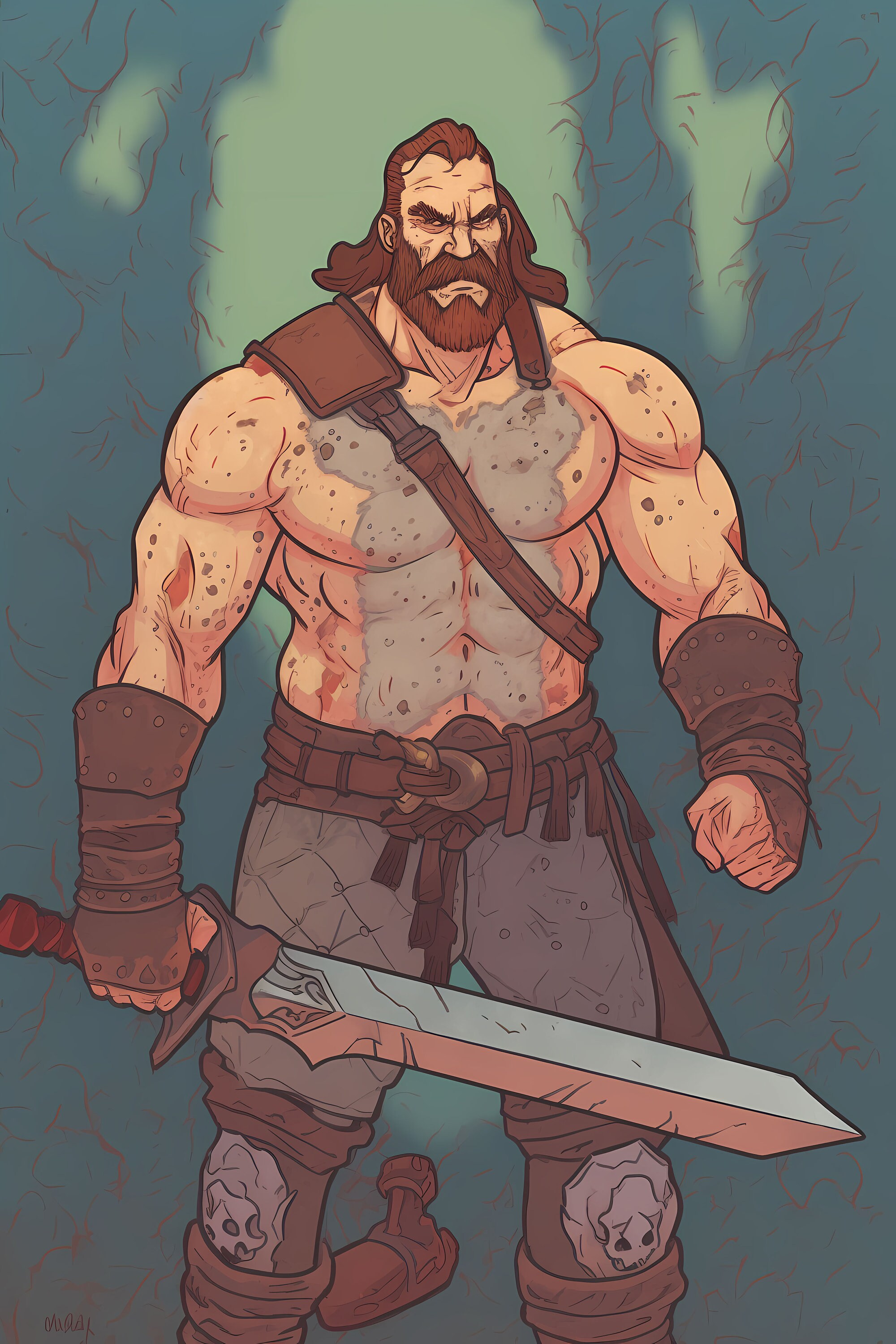 100 Barbarian Character Art Portraits for Dungeons & Dragons and Other
