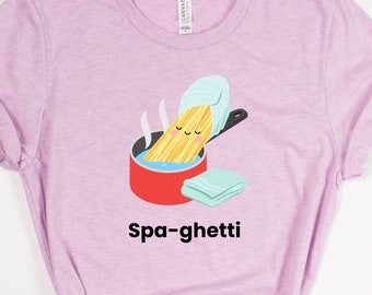 T-shirt Spa-ghetti Pun, Funny Tee Unisex, T-shirt homme, T-shirt femme, Cadeau unique, Pun Tee, Cadeau drôle, Cadeau gourmand, T-shirt humour alimentaire