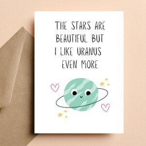 Funny Valentines Day Card for Girlfriend or Wife, Romantic Card for Boyfriend, Naughty Valentines Day Card, Printable Card, &#39;I Like Uranus&#39;