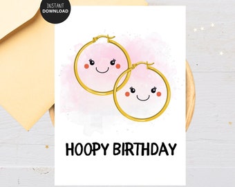 Funny Happy Birthday Card, 5x7 Bday Card, Printable Birthday Card, Instant Download, Digital Card, Birthday Card for Best Friend, Pun Card