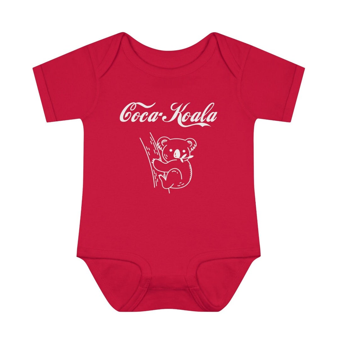 Coca Koala Baby Onesie, Coca Cola Baby, Vintage Logo Baby, Cute Baby Gift, Funny Baby Onesie