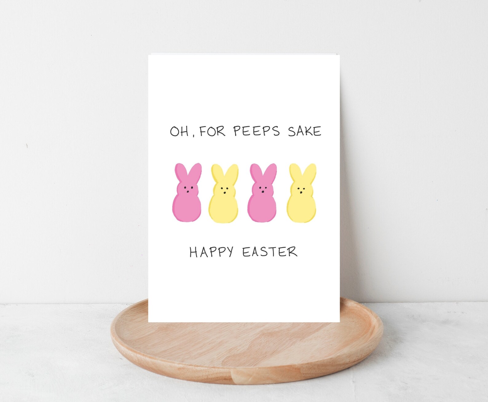 Funny 'peeps' Easter Card, Happy Easter Card, Easter Bunny Card, Cute ...