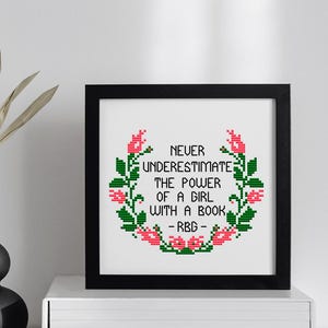 Girl with a Book Quote Canvas Print – Feminist Literary Wall Art – Book Lover Gift – Empowering Poster – Reading Decor – Printable for Women