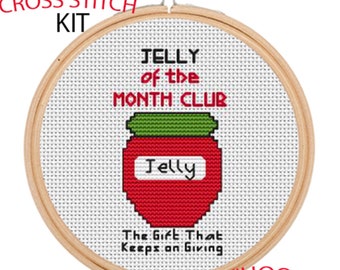 Jelly of the Month Cross Stitch Kit: Funny Christmas Movie Embroidery