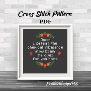 Patrón de punto de cruz sarcástico: Desequilibrio químico, sarcasmo subversivo (PDF)