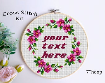 Personalized Text, Custom Quote, word, Phrase, Quote Cross Stitch Kit, Customization