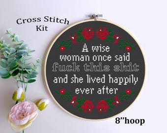 Funny Rude Cross Stitch Kit: Wise Woman Subversive Stitch