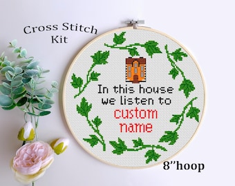 Custom Name Word  Cross Stitch Kit: Beginner DIY Craft Gift
