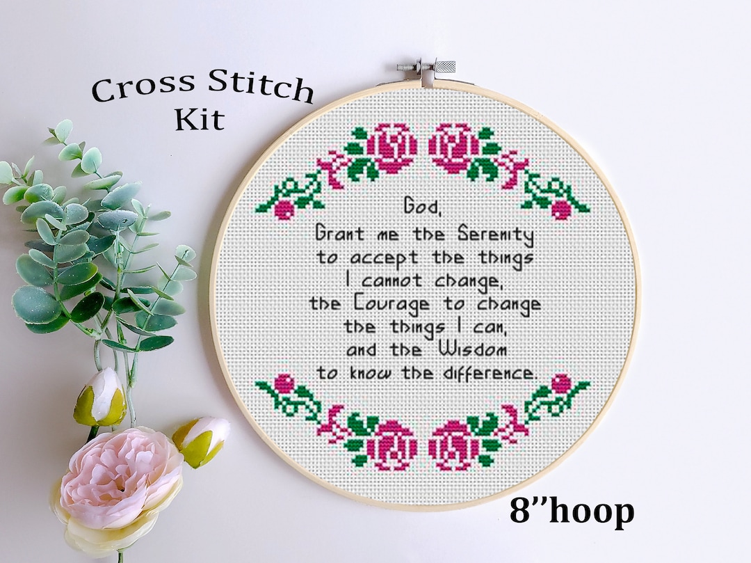 Serenity Prayer Counted Cross Stitch Kit. Serenity Prayer. Bible Verse ...