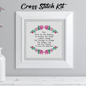 Serenity Prayer Cross Stitch Pattern: Beginner Christian Embroidery (PDF Pattern) image 3