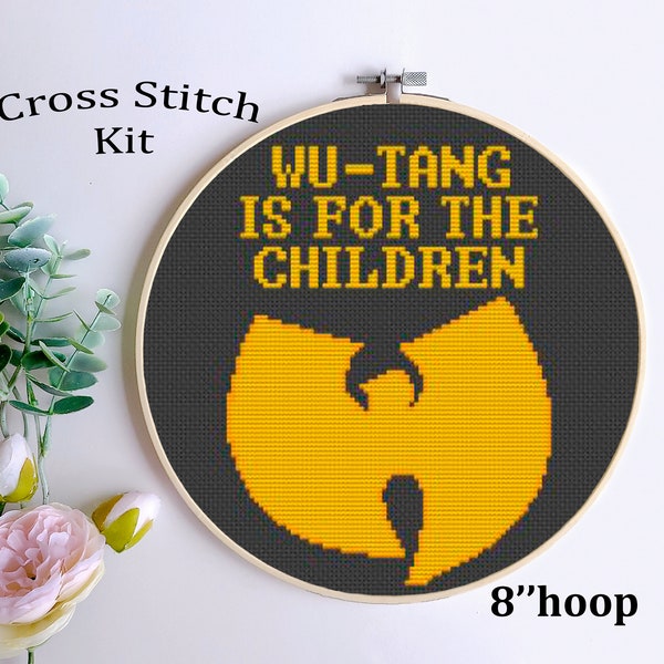 Wu-Tang Is for Children Cross Stitch Kit. Ol' Dirty Bastard. American rapper quote. Cross Stitch Pattern