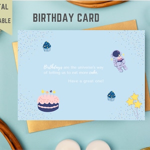 Birthday Card, Printable Birthday Card, Digital Birthday Card, Cute Birthday Card, Funny Birthday Card