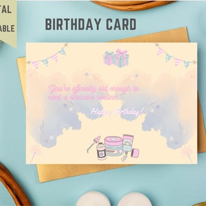 Birthday Card, Printable Birthday Card, Digital Birthday Card, Cute Birthday Card, Funny Birthday Card