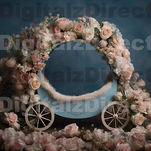 Newborn floral  Digital Backdrop Newborn Digital Background