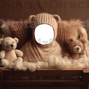 Newborn Digital Backdrop, face insert digital backdrop, Newborn Digital Background, baby head insert digital, teddy digital backdrop