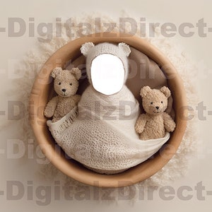 Newborn Digital Backdrop, face insert digital backdrop, Newborn Digital Background, baby head insert digital, teddy digital backdrop