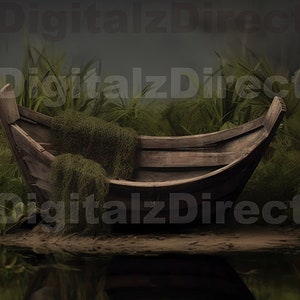 Newborn Digital Backdrop, Newborn Digital Background, boat newborn backdrop, baby digital backdrop, digital overlay