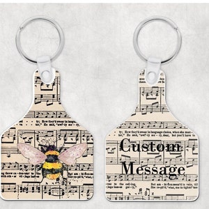 Custom Cow Ear Tag keychain.