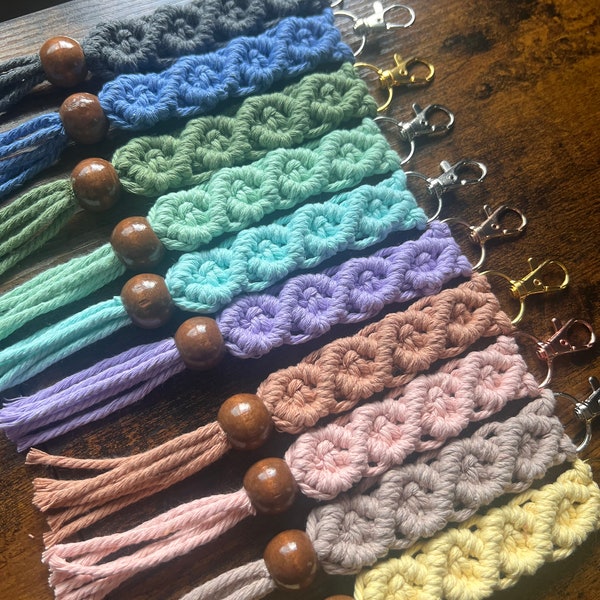 Macrame Keychain Keychain  woven Braided Boho Chic Teacher Gift Mothers Day Gift For Mom Purse Charm