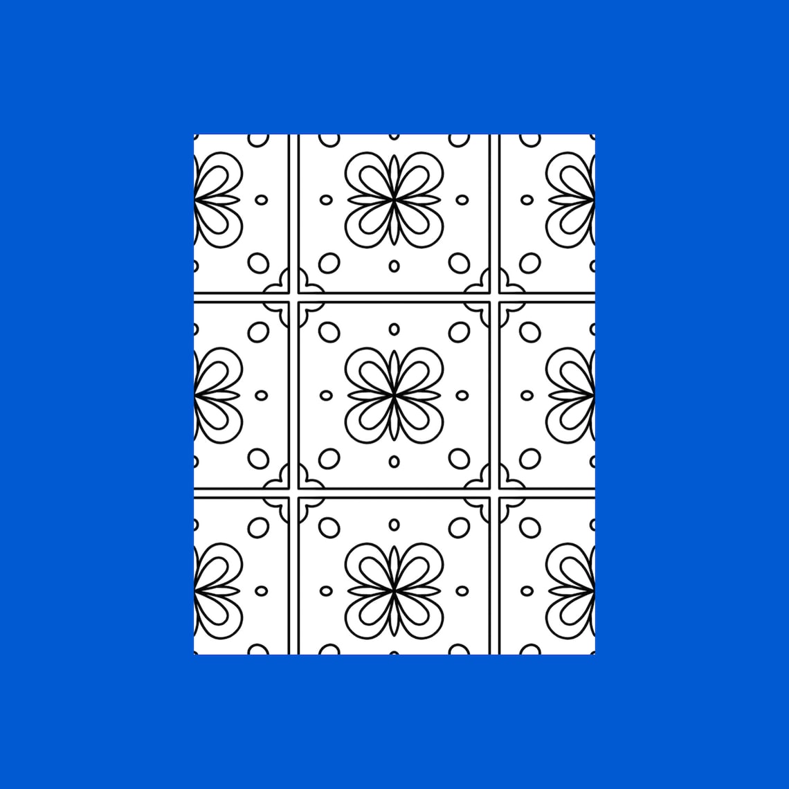 10 Italian Tile Coloring Pages for Kids, Premium Printable Coloring