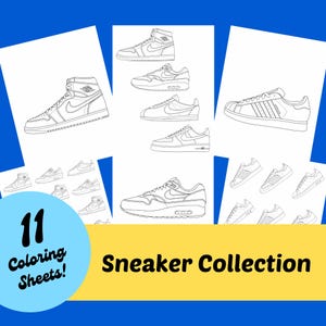 May include: 11 colouring pages featuring different styles of trainers. The pages include a variety of popular trainer designs, such as high-top and low-top trainers.  The pages are perfect for kids and adults who love to colour.