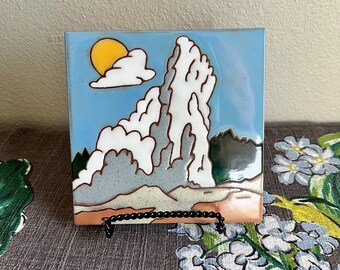 Vintage Tile Trivet Old Faithful