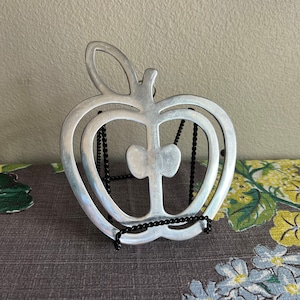 Vintage Silver Copco Apple Trivet