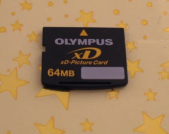 Genuine Vintage 64MB Olympus xD Memory Card STANDARD TYPE For Fuji FinePix/Olympus Cameras