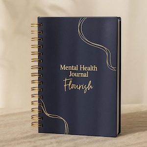 Mental Health Journal Intermediate | 90-Day Guided A5 Planner with Habit Tracker & Reflection Pages