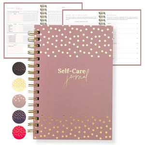 The Self Care Wellness Journal and Productivity Planner, Inspirational Goal Setting Planner Notebook - Pink by Shine Sparkle Slay