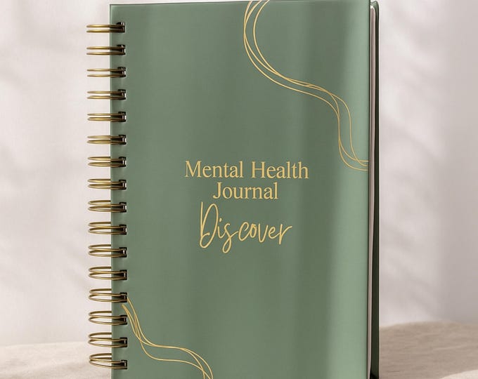 Mental Health Journal Beginner | 90-Day Guided Planner with Mood Tracker & Daily Prompts