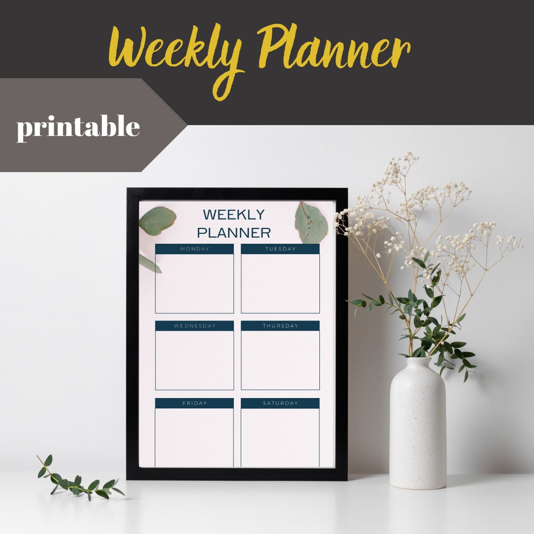 Weekly Planner Printable Weekly Planner Printable Planner Etsy