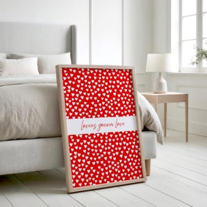Lovers Gonna Love Printable Wall Art, Preppy Print, Valentines Day Decor, Trendy Girly Poster, Love Wall Art, Hearts Print, Typography Art