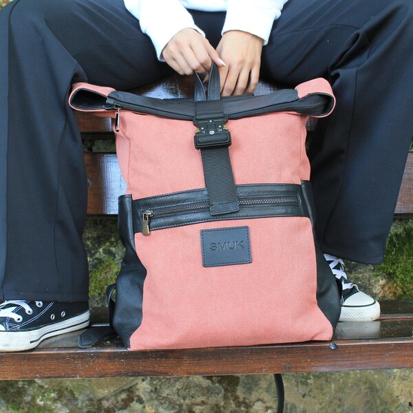 Backpack Roll Top Etsy