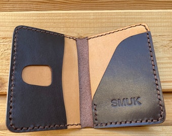 Handmade Stylish card leather wallet Brown