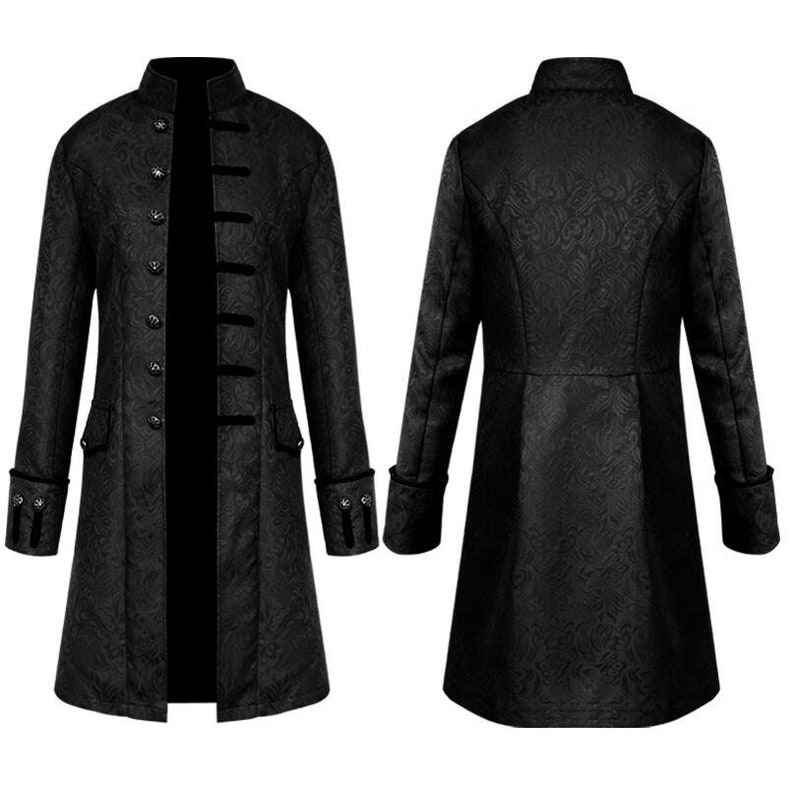 Vintage Steampunk Trench Coat Medieval Viking Battle Gambeson Victorian ...