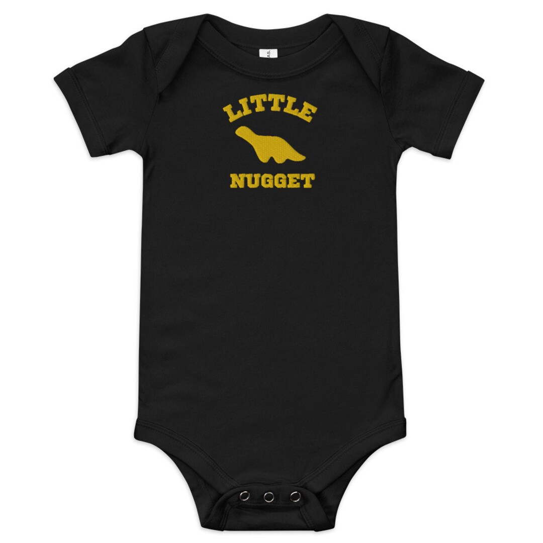 Little Nugget Brontosaurus Dino Nugget Embroidered Baby Etsy
