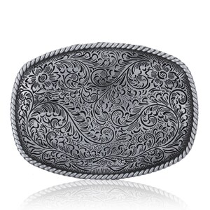 Engraved Venetian Floral Belt Buckle