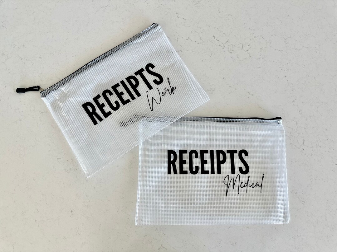 Receipt Organizer Pouch Set Receipt Holder Bags for Work and Medical Receipts Organized Home