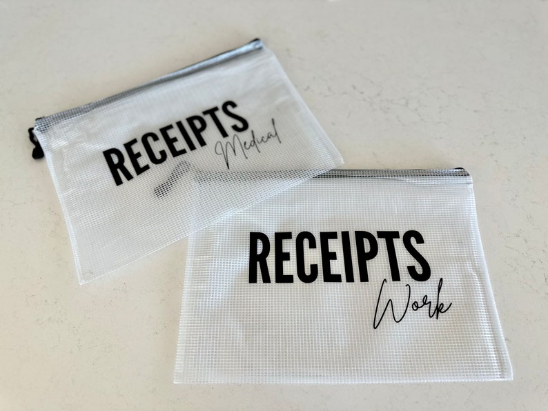 Receipt Organizer Pouch Set Receipt Holder Bags for Work and Medical Receipts Organized Home