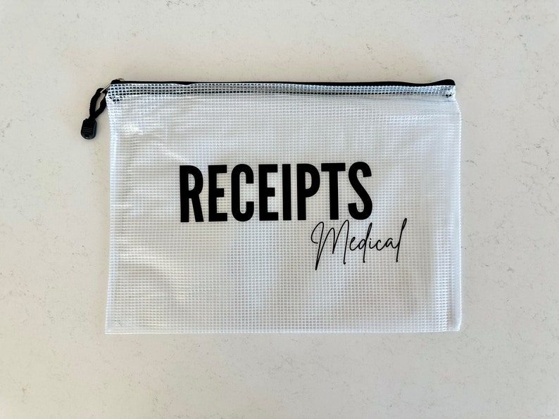 Receipt Organizer Pouch Set Receipt Holder Bags for Work and Medical Receipts Organized Home