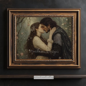 Knight and Maiden Romance Art Print | Fantasy Fairytale (Digital Download) image 2