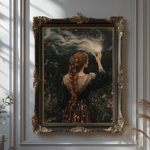 Magische Hexe Dekor | Fantasie druckbare Kunst | Botanische Gartenkunst