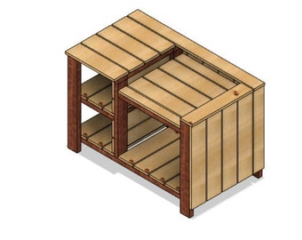 Build Plans for 22" Blackstone Griddle Stand DIY Outdoor Furniture Plans Grill Station With Shelves Outdoor Cooking Station Plans