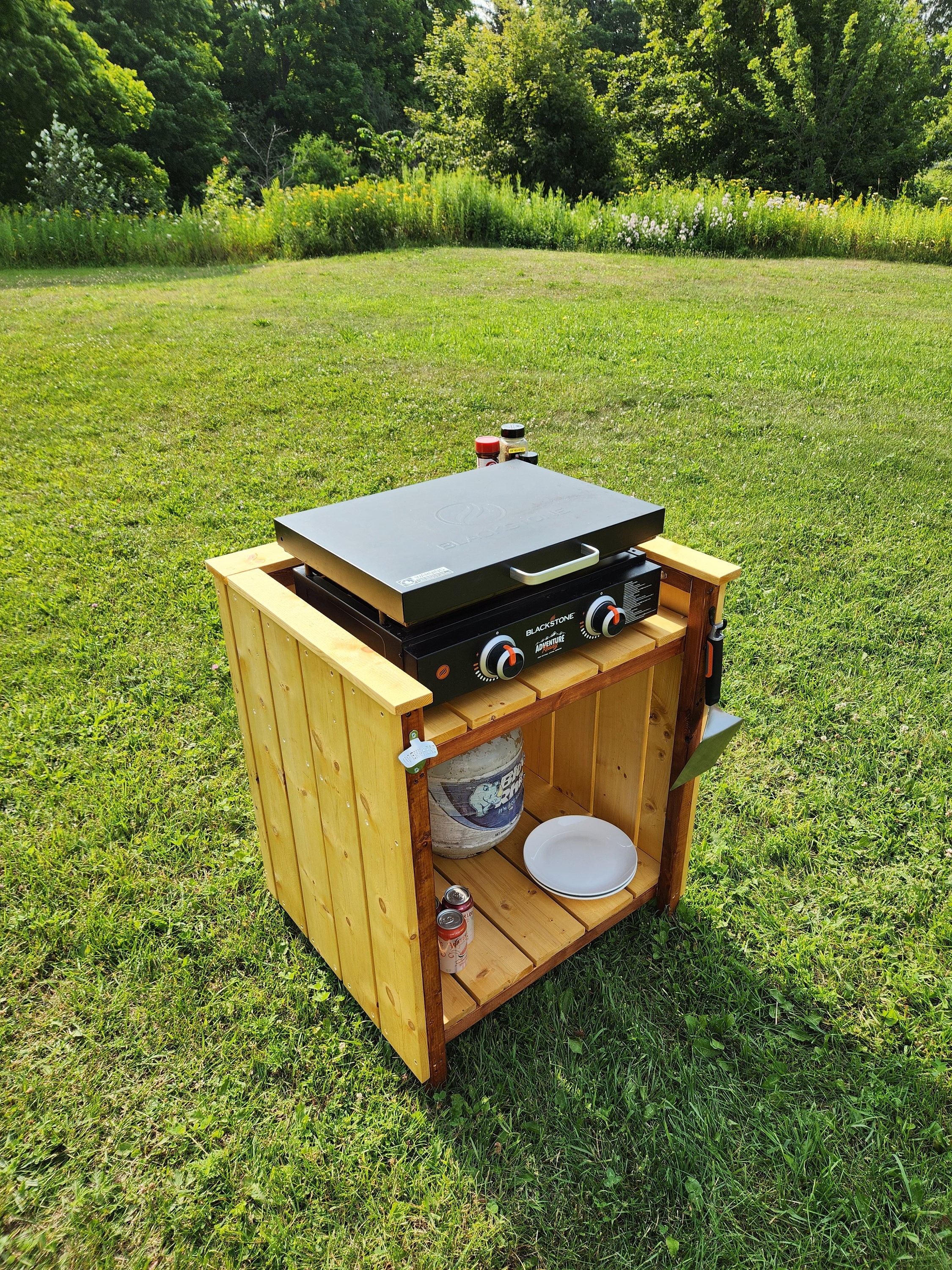 Blackstone Griddle Stand Build Plans DIY Grill Station Outdoor Kitchen Plans Cooking Station Plans Griddle and Propane Storage Build Plans Etsy Canada