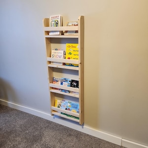 Kids bookshelf plans wall mounted bookshelf for nursery small bookcase plans DIY shelf plans nursery shelf how to nursery gift for mothers